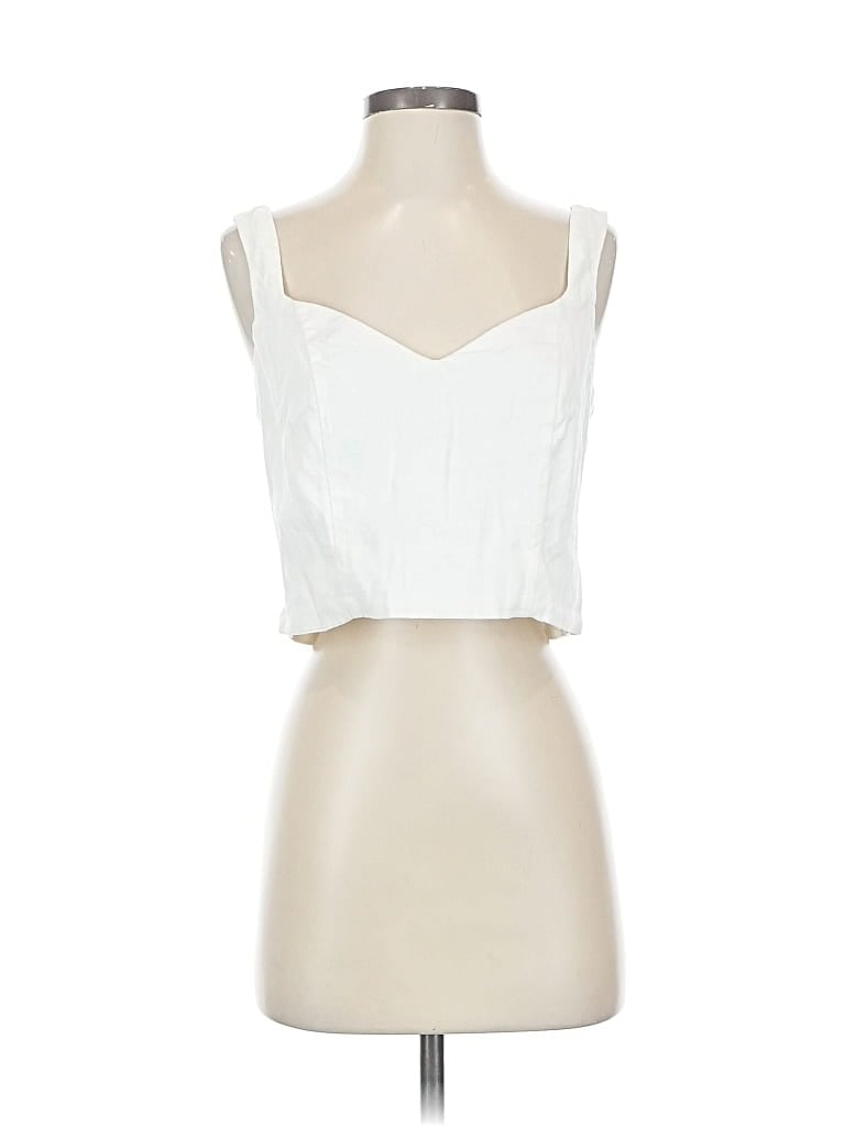 Pre-owned A New Day Sleeveless Blouse In White