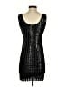 Aqua 100% Polyester Metallic Black Cocktail Dress Size S - photo 2