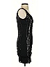 Aqua 100% Polyester Metallic Black Cocktail Dress Size S - photo 4