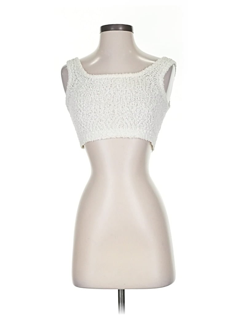 Pre-owned Babaton Tube Top Ivory Strapless Neckline Tops In White