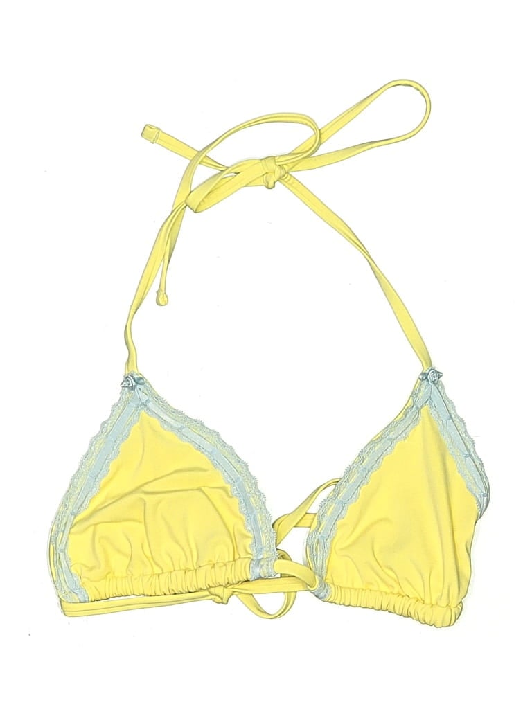 Pre-owned Victoria's Secret Pink Swimsuit Top Yellow Swimwear