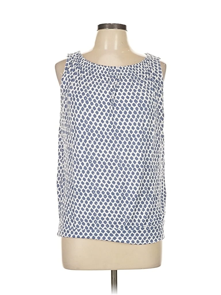 Pre-owned Ann Taylor Loft Outlet Tank Top Blue Square Neckline Tops