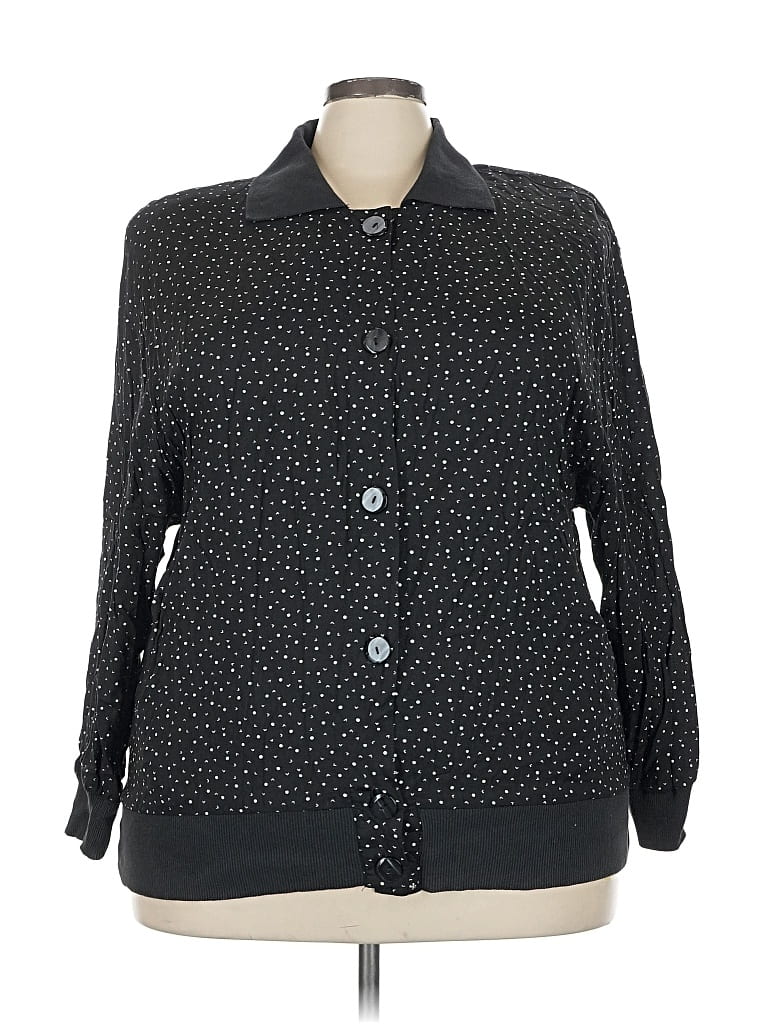 Pre-owned Counterparts Long Sleeve Blouse In Black