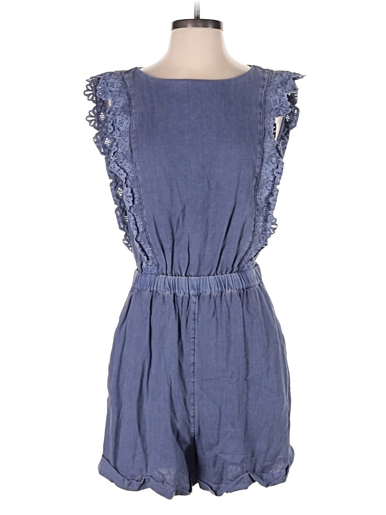 Pre-owned Treasure & Bond Romper In Blue