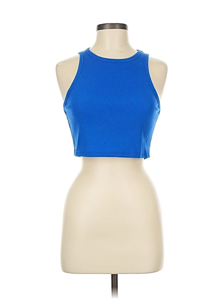 Pre-owned Shein Tank Top Blue Halter Neckline Tops