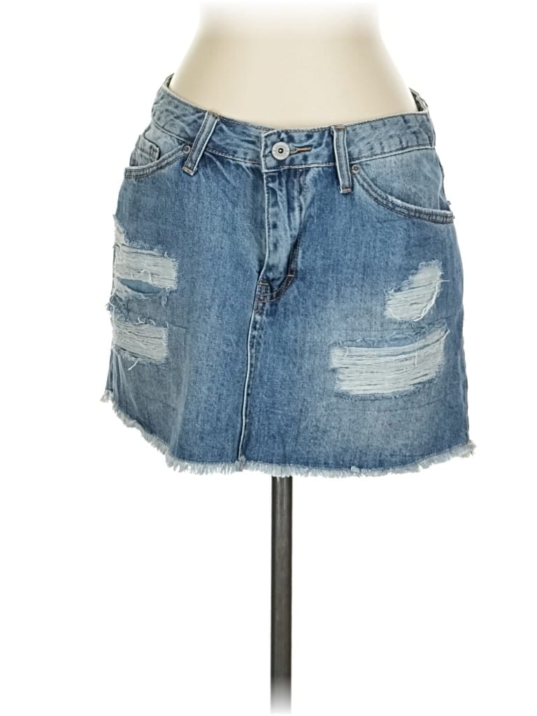 VANILLA STAR Pre-owned Denim Skirt In Blue