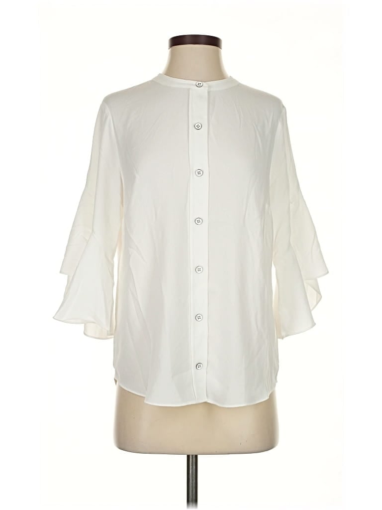 Pre-owned Cabi 3/4 Sleeve Blouse In White