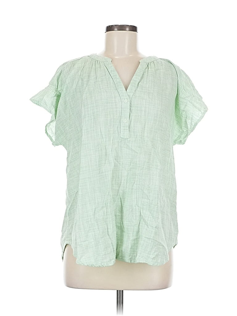 LIZ CLAIBORNE Pre-owned Short Sleeve Blouse In Green