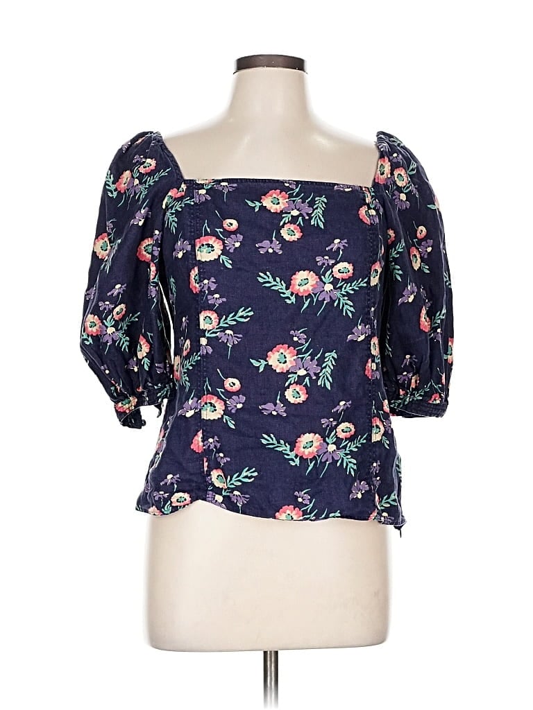 Pre-owned Polo By Ralph Lauren 3/4 Sleeve Blouse In Blue