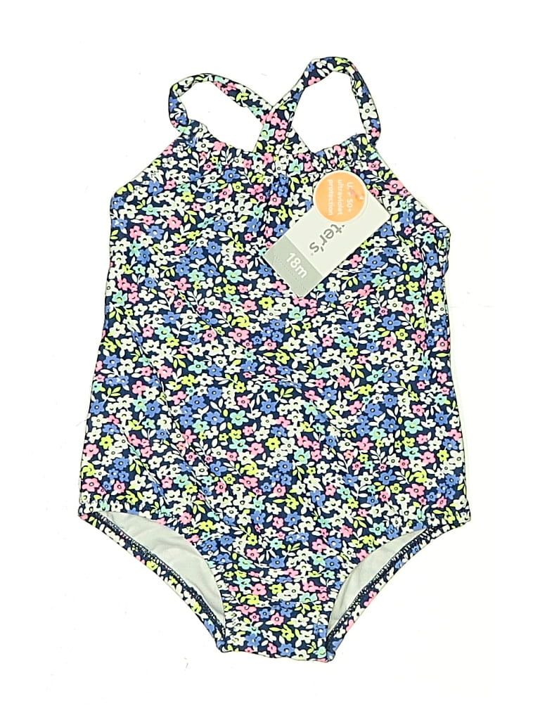 Pre-owned Carter's Kids' One Piece Swimsuit In Blue