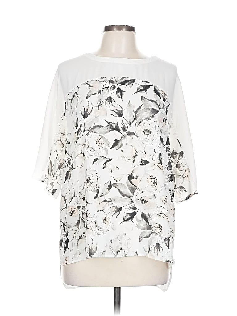 Pre-owned Ro & De 3/4 Sleeve Blouse In White