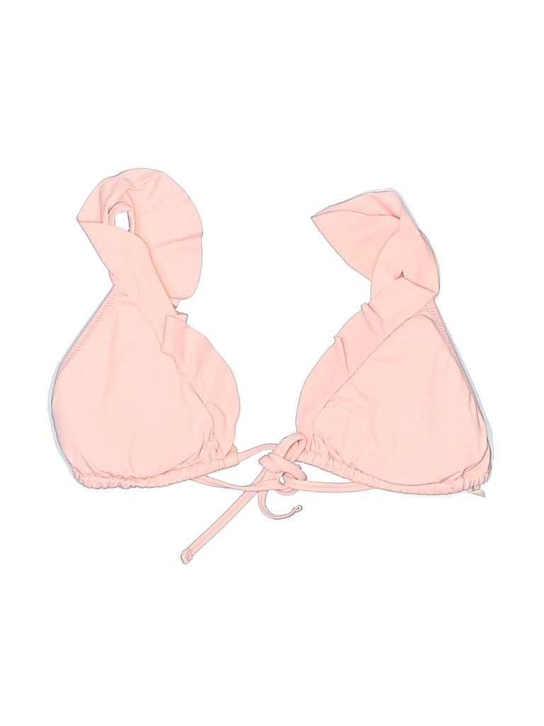 EBERJEY Pre-owned Swimsuit Top Pink Solid Pattern Swimwear