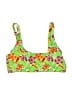Assorted Brands Floral Green Swimsuit Top Size M - photo 1