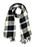 Plush Checkered-gingham Gray Blue Scarf One size - photo 1