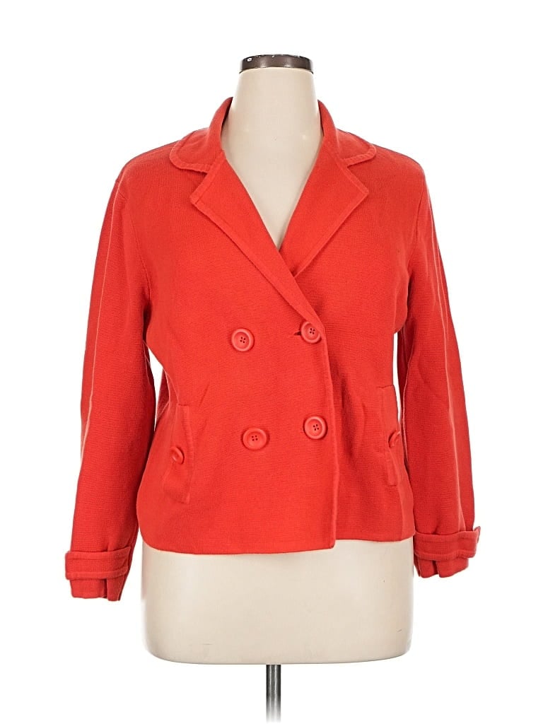 Pre-owned Talbots Blazer Jacket In Orange