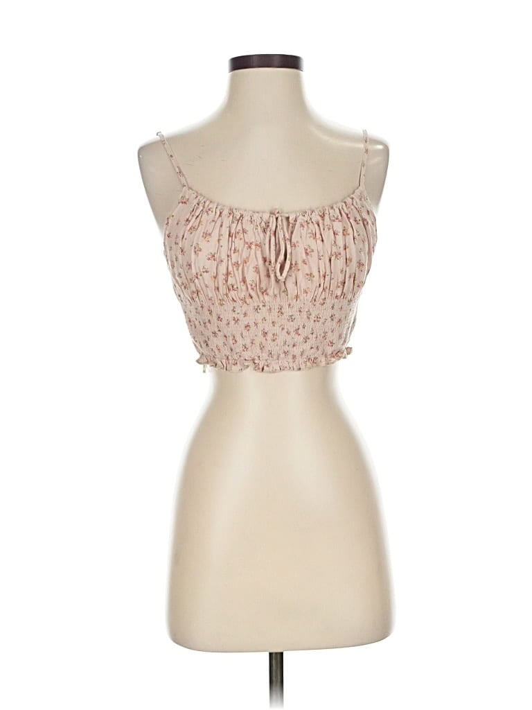 Pre-owned Cotton Candy La Sleeveless Blouse In Brown