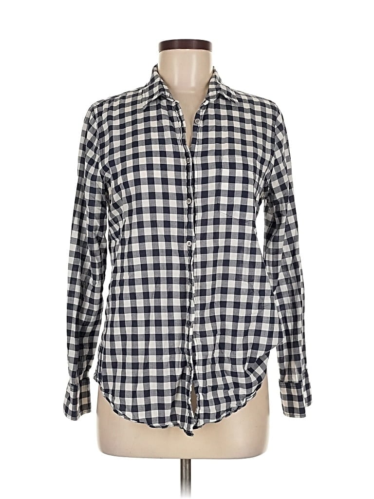 Pre-owned J.crew Factory Store Long Sleeve Button Down Shirt In White