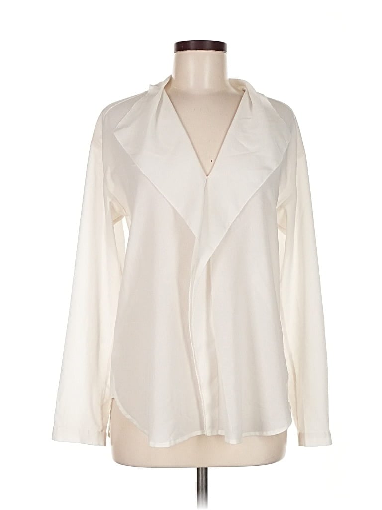 ANN TAYLOR Pre-owned Long Sleeve Blouse In White