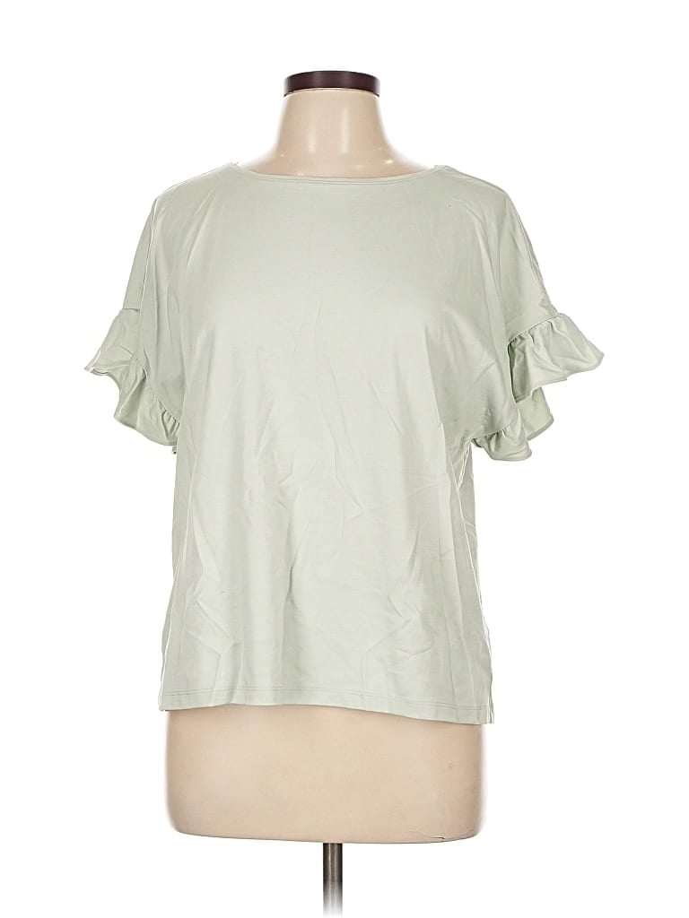 Pre-owned Ann Taylor Short Sleeve T-shirt In Green