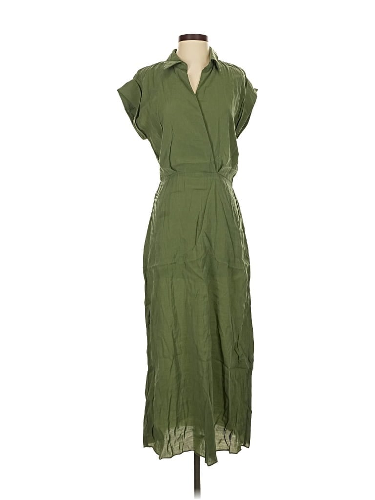 Pre-owned Mng Casual Dress In Green