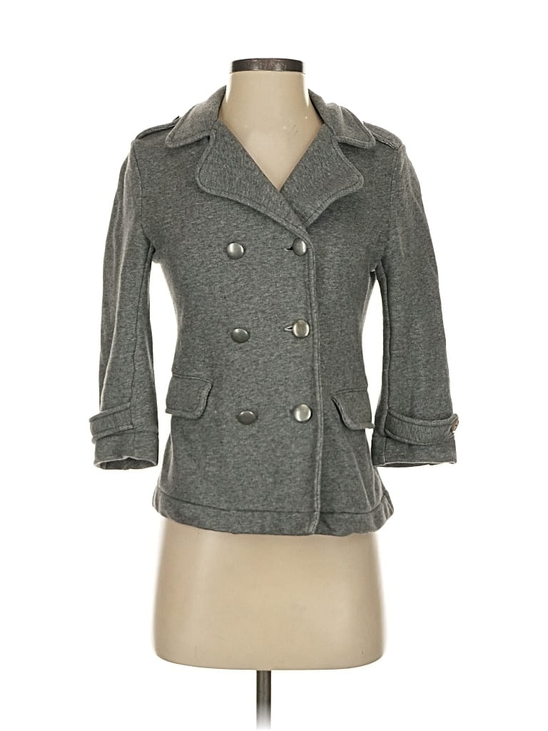 Pre-owned Banana Republic Factory Store Coat In Gray