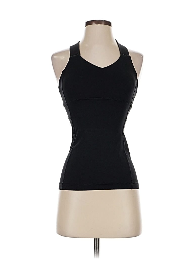 Pre-owned Lululemon Athletica Tank Top Black Halter Neckline Tops