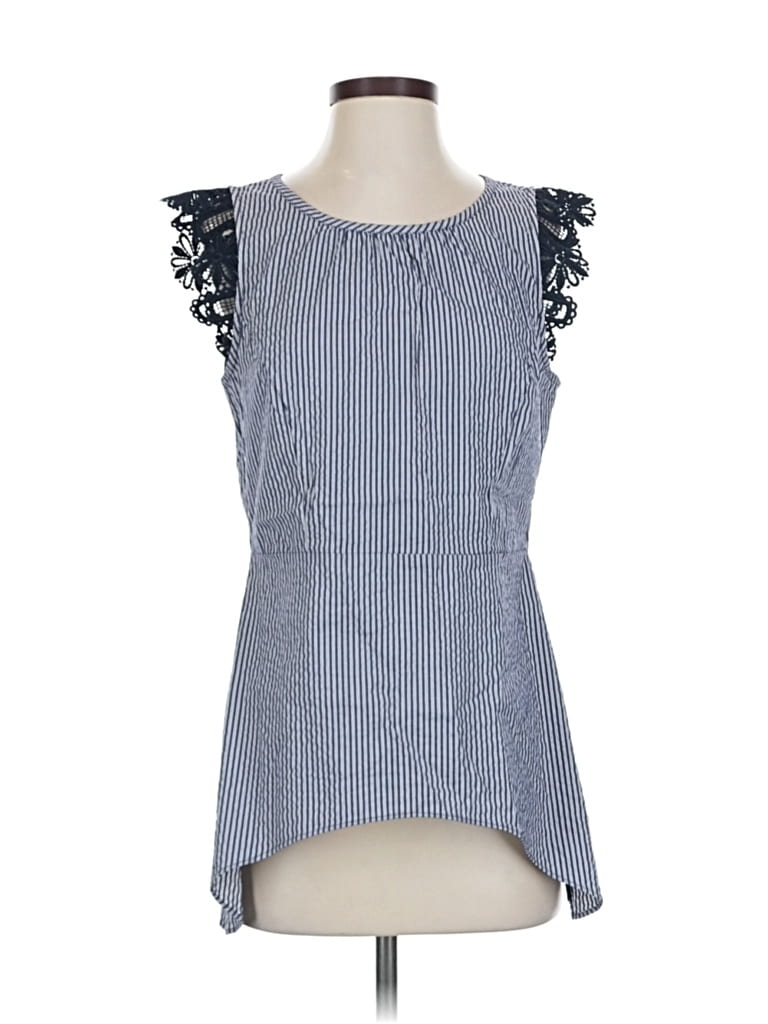 Pre-owned Cabi Sleeveless Blouse In Blue