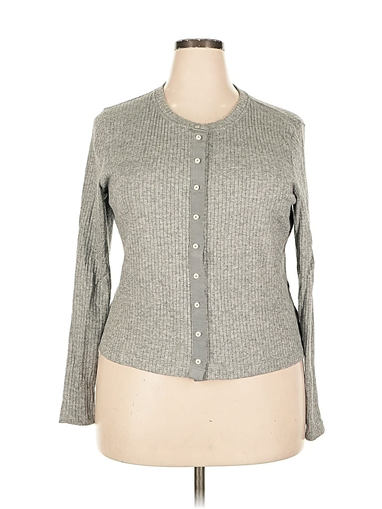 Pre-owned Aerie Cardigan Sweater In Gray
