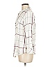 Chico's 100% Rayon Plaid Ivory Long Sleeve Button-Down Shirt Size Med Petite (1) - photo 5