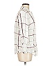 Chico's 100% Rayon Plaid Ivory Long Sleeve Button-Down Shirt Size Med Petite (1) - photo 4