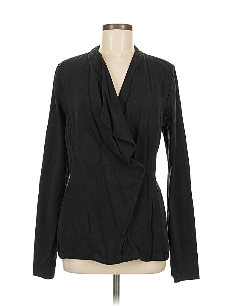 Pre-owned Athleta Long Sleeve Blouse In Black