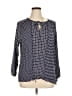 Meri Skye 100% Rayon Blue 3/4 Sleeve Blouse Size 1X - photo 1