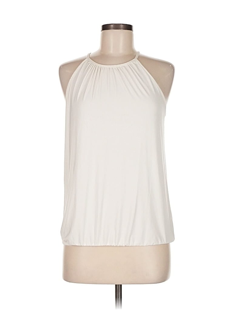Pre-owned Express Tank Top Ivory Halter Neckline Tops In White