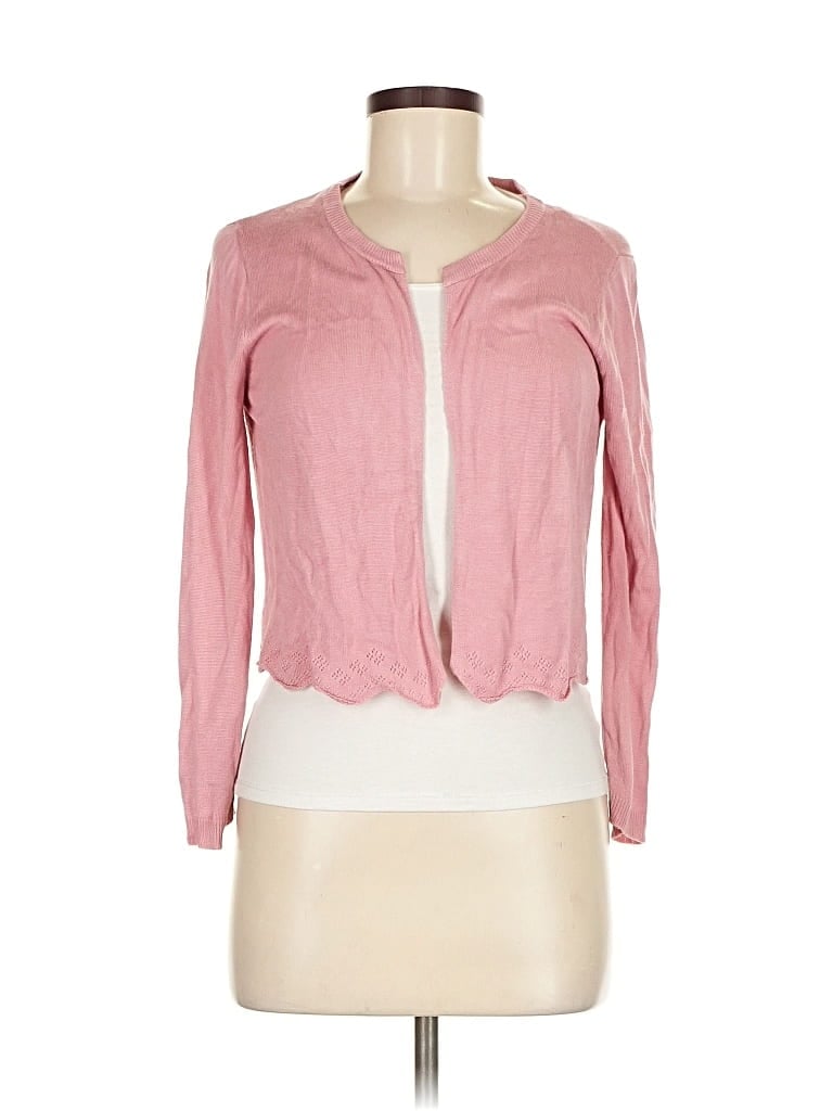 Pre-owned Ann Taylor Loft Outlet Cardigan Sweater In Pink