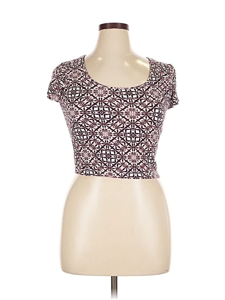 Pre-owned About A Girl Short Sleeve T-shirt In Burgundy