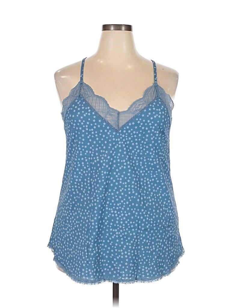 Pre-owned Assorted Brands Tank Top Blue Halter Neckline Tops