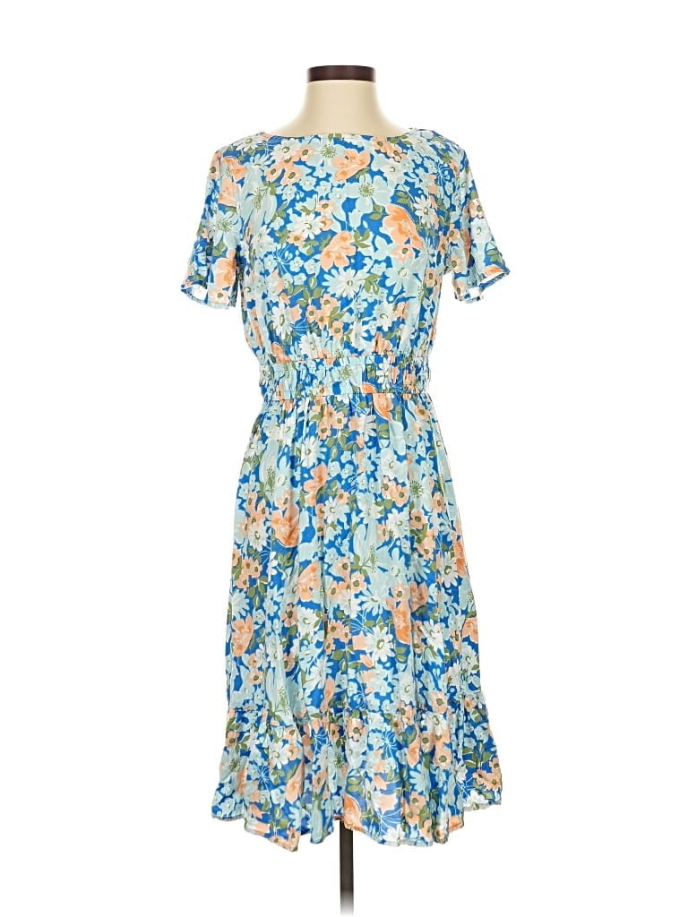 Pre-owned Croft & Barrow Casual Dress In Blue