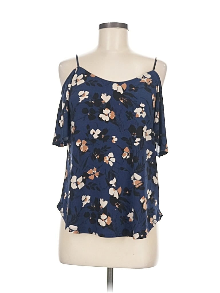 Pre-owned Kaileigh Sleeveless Blouse In Blue
