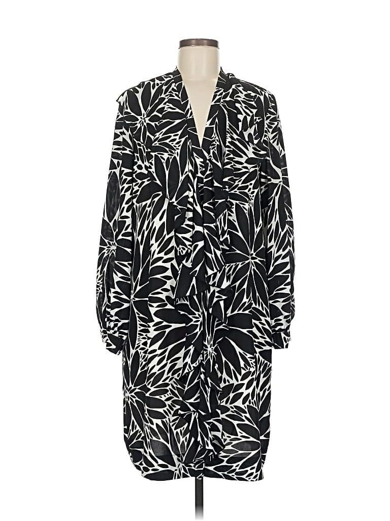 Pre-owned Black Label By Chico's Kimono In Black