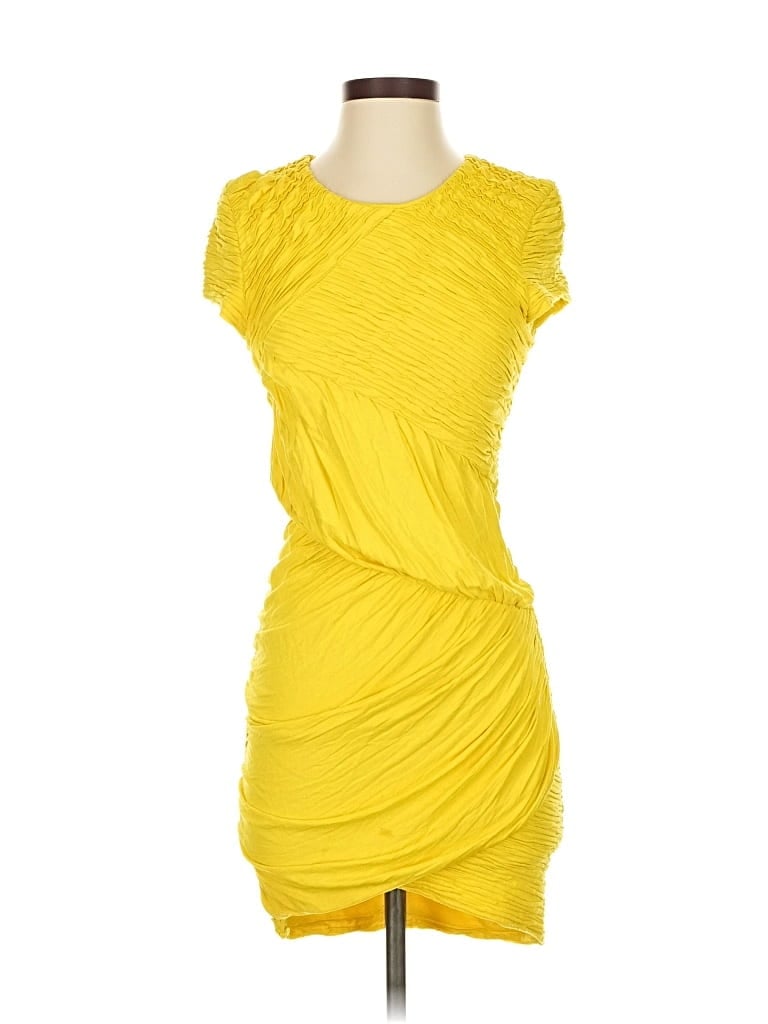 Pre-owned Torn By Ronny Kobo Casual Dress In Yellow