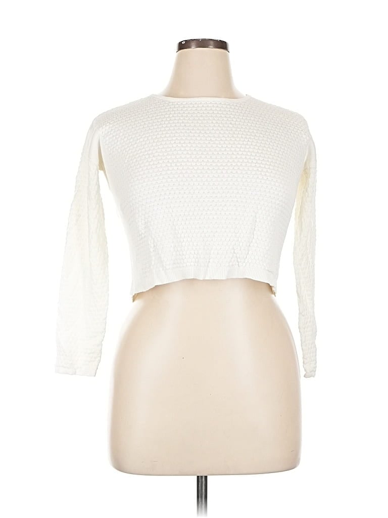 U-knit 3/4 Sleeve T-shirt In White