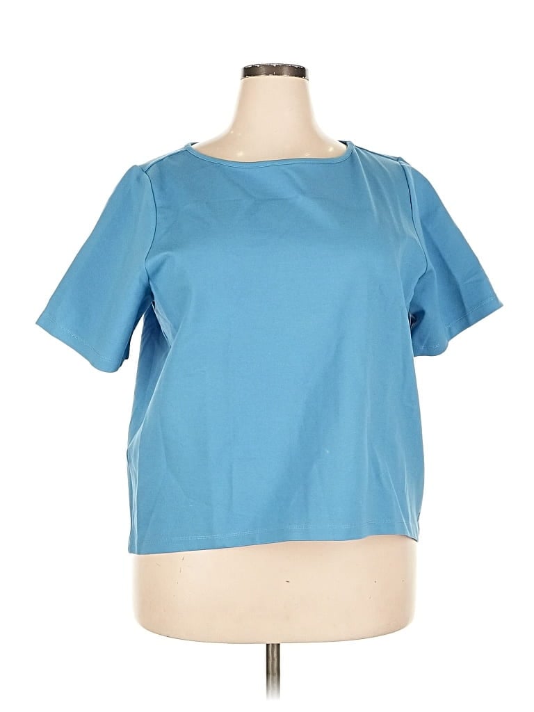 Pre-owned Betabrand Short Sleeve T-shirt In Blue