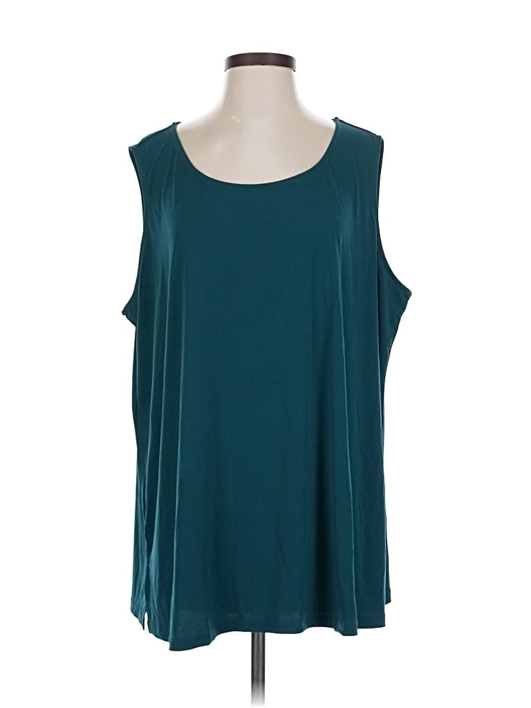 Pre-owned Susan Graver Sleeveless Blouse In Blue