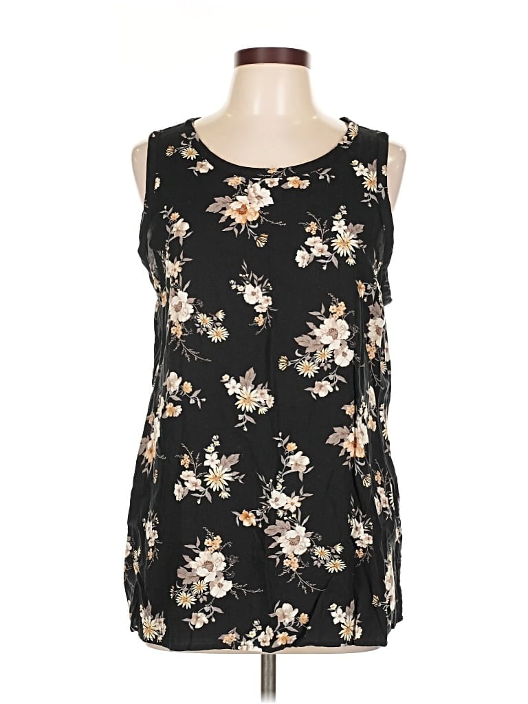 Pre-owned Croft & Barrow Sleeveless Blouse In Black