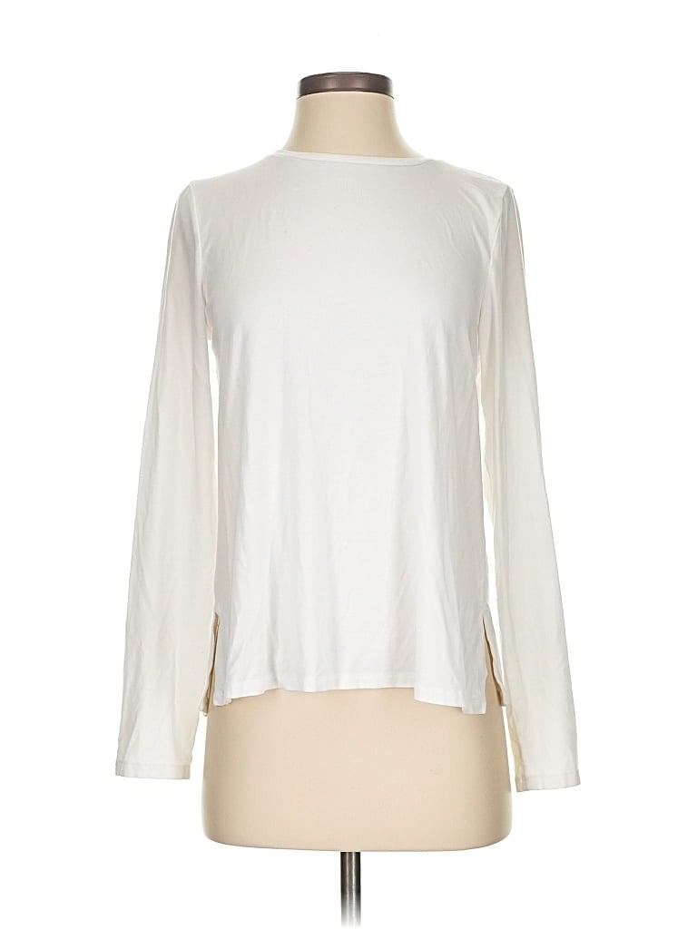 Pre-owned Eileen Fisher Long Sleeve T-shirt In White