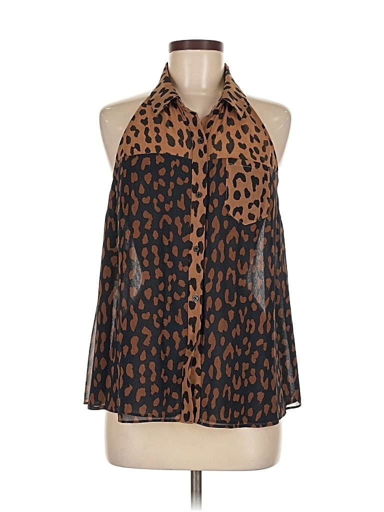 Pre-owned Rachel Rachel Roy Sleeveless Blouse In Brown