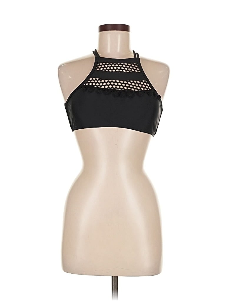 Pre-owned Assorted Brands Tank Top Black Halter Neckline Tops