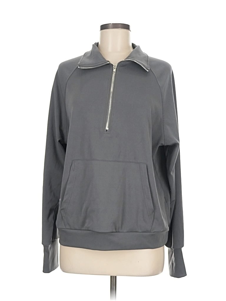 Pre-owned Unbranded Zip Up Hoodie In Gray