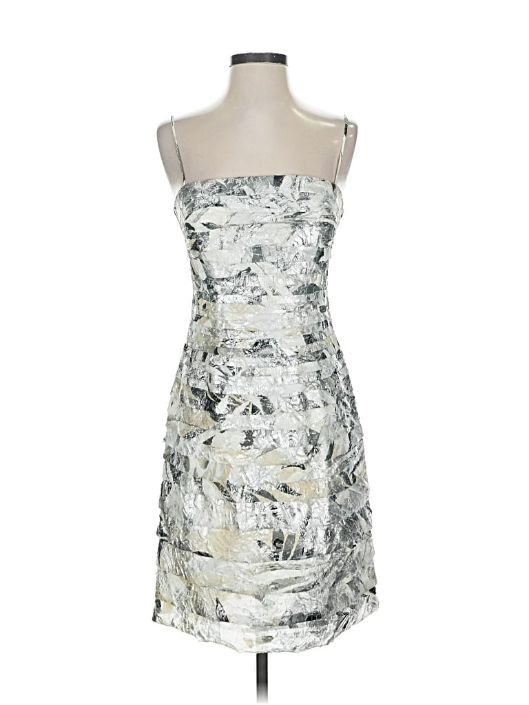 Pre-owned Js Collections Cocktail Dress In Silver