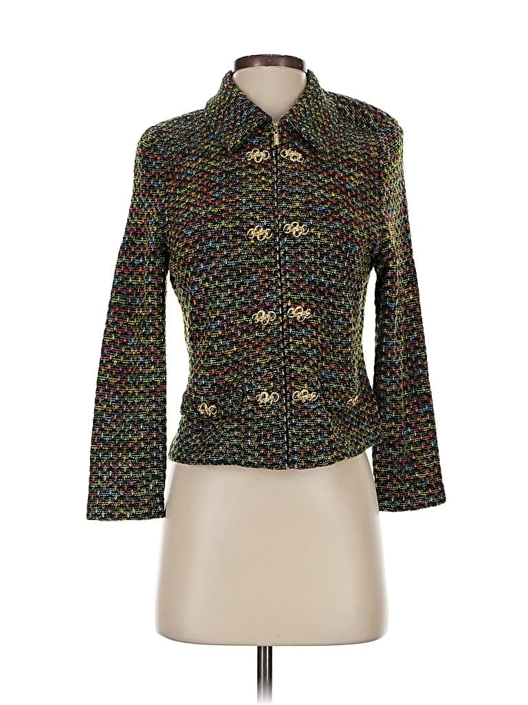 Pre-owned St. John Collection By Marie Gray Blazer Jacket In Green